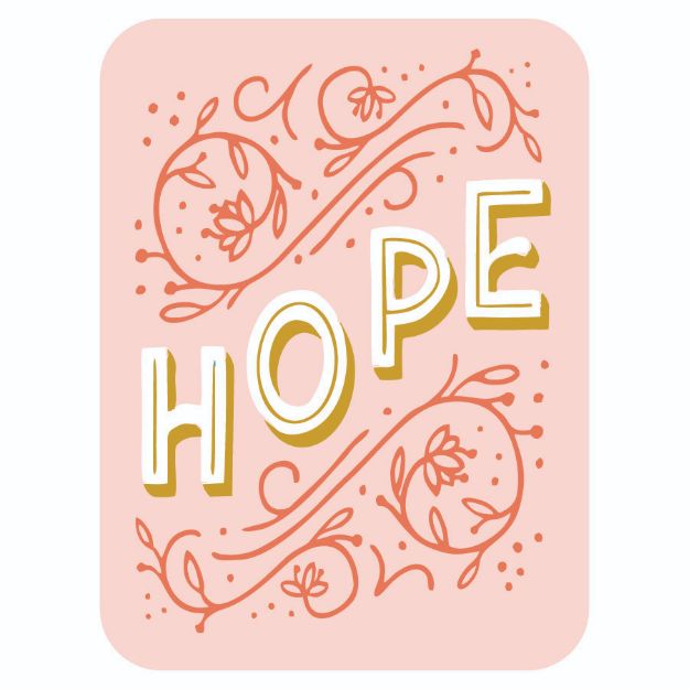 Picture of Die Cut Magnet - Hope Pink Paisly Design