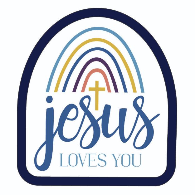 Picture of Die Cut Magnet - Jesus Loves You