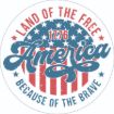 Picture of Die Cut Magnet - America Land Of The Free Because Of The Brave