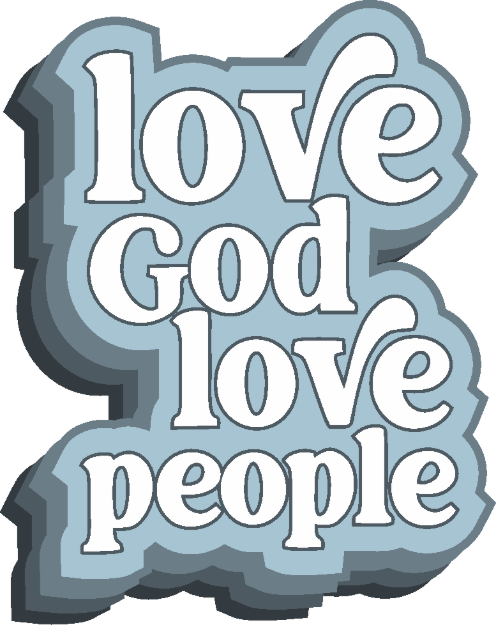Picture of Die Cut Magnet - Love God Love People