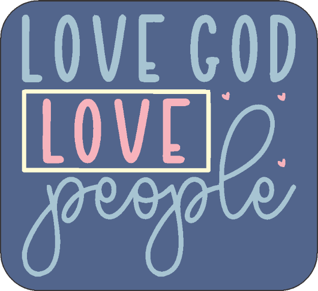 Picture of Die Cut Magnet - Love God Love People