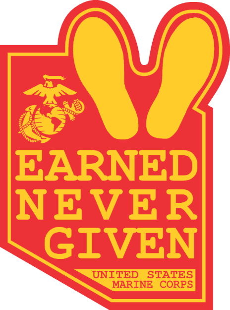 Picture of Sticker - Earned Never Given Footprints EGA