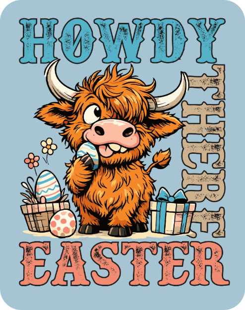 Picture of Vinyl Sticker - Howdy There Easter