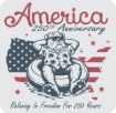 Picture of Sticker - America 250th Anniversary Bulldog Floating