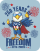 Picture of Sticker - 250 Years of Freedom Eagle