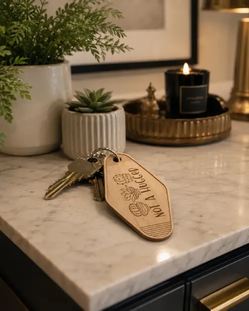 Not a Hugger Hotel Keytag