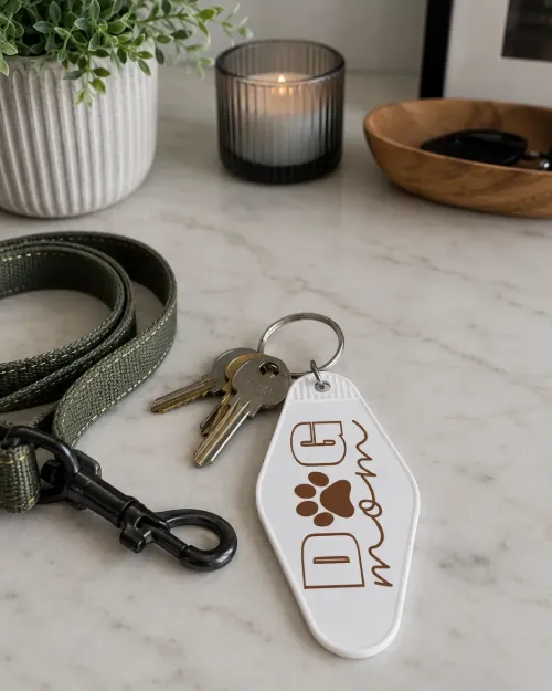 Dog Mom Hotel Keytag
