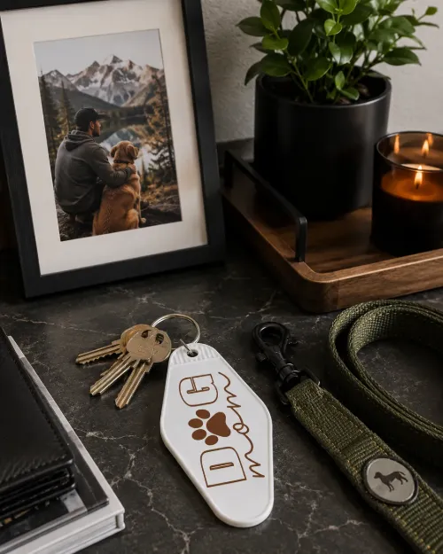 Dog Mom Hotel Keytag