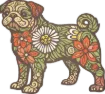 Sticker - Flowered Pug