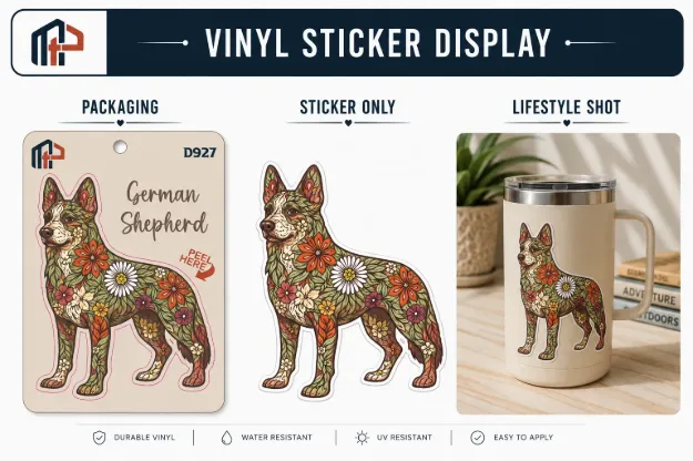 Sticker - Flowered German Shepard