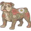 Sticker - Flowered Bulldog