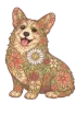 Sticker - Flowered Corgi