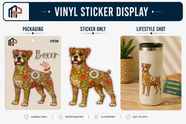 Sticker - Flowered Boxer