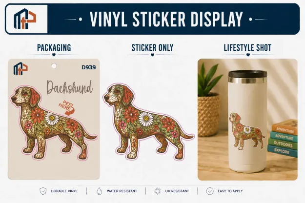 Sticker - Flowered Dashund