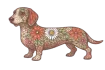 Sticker - Flowered Dashund