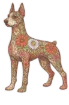 Sticker - Flowered Doberman Pincher