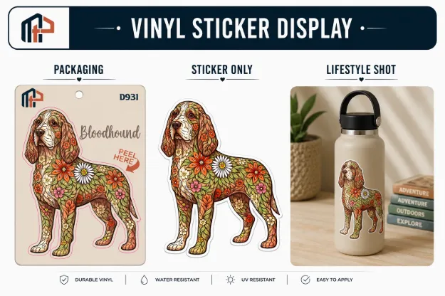 Sticker - Flowered Bloodhound