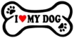 Sticker - I Love My Dog Bone Shape