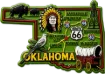 Die Cut Magnet - State of Oklahama with Elements