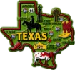 Die Cut Magnet - State of Texas with Elements