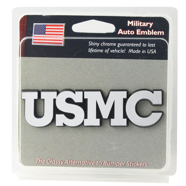 Officially Licensed U.S. Marines Chrome Emblem Decal - PinMart
