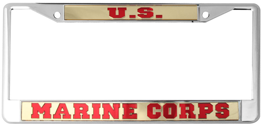 United States Marines Motorcycle License Plate Frame Mitchell Proffitt M01 Plastic 